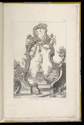 Rocaille Arch and Fountain with Venus and Amor