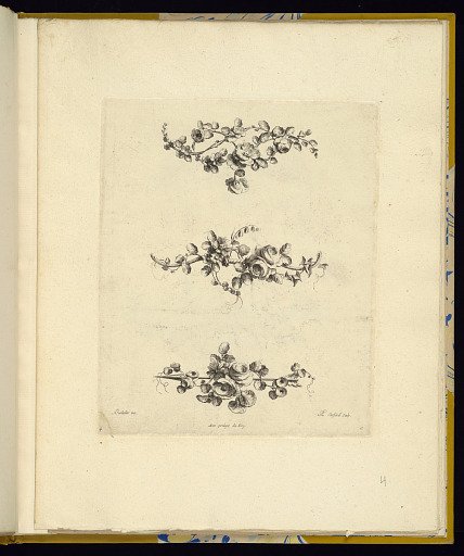 Three Floral Tailpieces or Fleurons