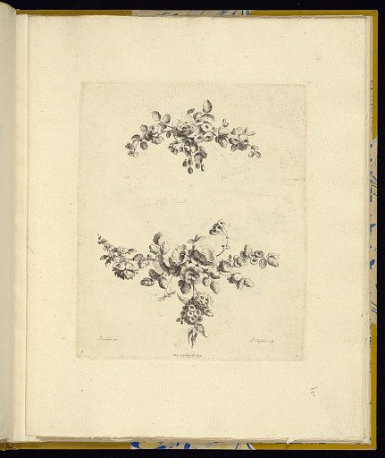 Two Floral Tailpieces or Fleurons