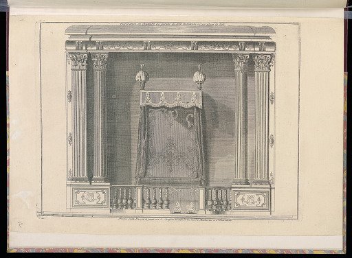 Décoration de Chambre de parade du côté de l’estrade ou est placé le liet