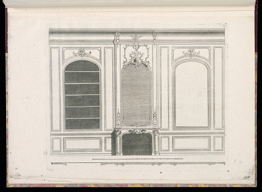 Wall Elevation with Bookshelves
