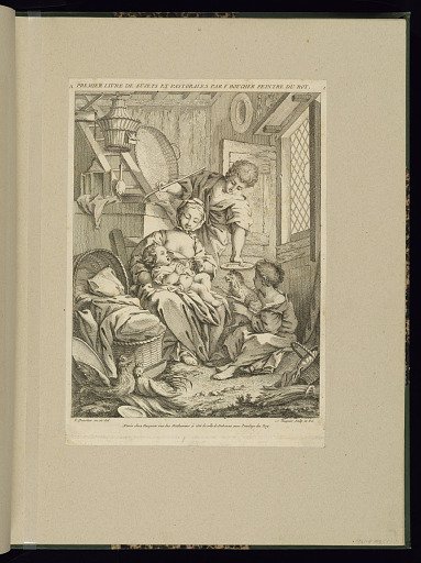 Family Scene: Feeding a Baby
