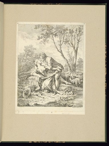 A Couple Embracing in a Landscape