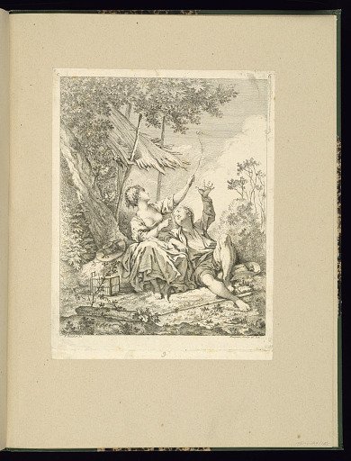 Two Seated Figures in a Landscape