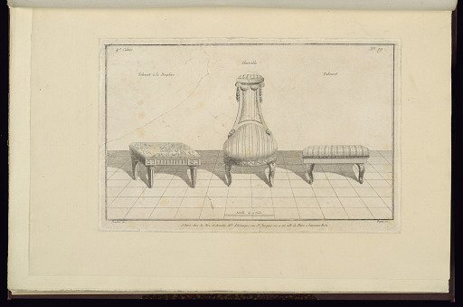 Tabouret à la Dauphine [et] Flamande [et] Tabouret