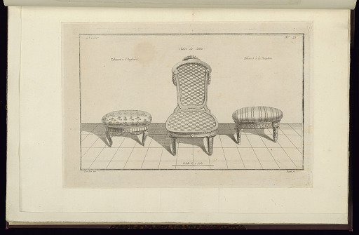 Tabouret à l'Angloise [...] Chaise de Canne [...] Tabouret à la Dauphine