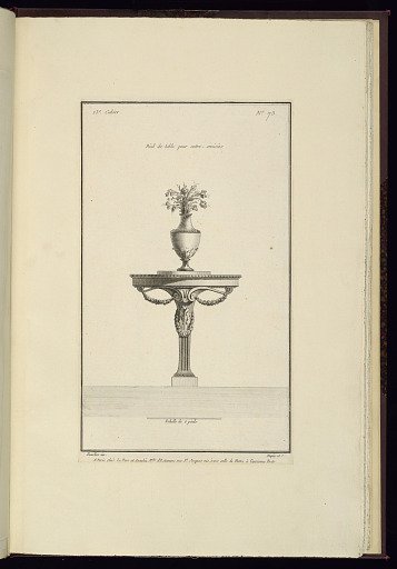 Pied de table pour entre-croisées