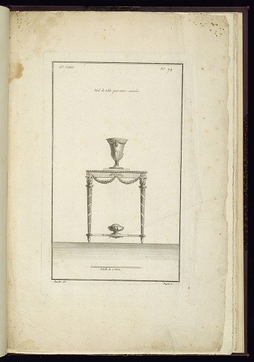 Pied de table pour entre-croisées