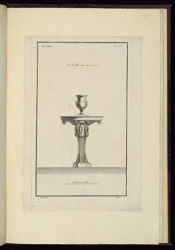 Pied de table pour entre-croisées
