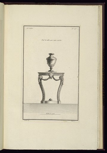 Pied de table pour entre-croisées