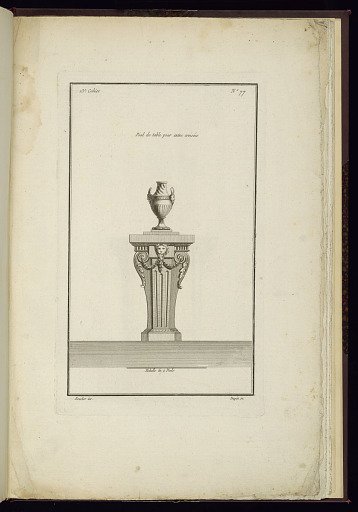 Pied de table pour entre-croisées