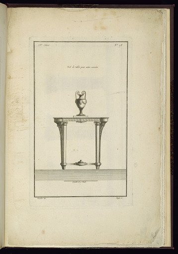 Pied de table pour entre-croisées