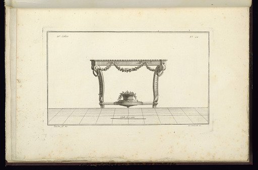 Design for a Side Table with a Floral Bouquet
