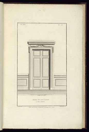 Elevation d'une porte à placard à deux vanteaux