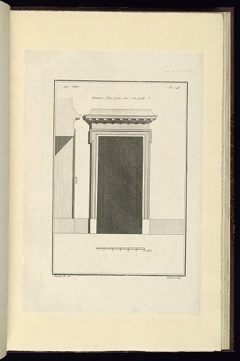 Elévation d'une porte avec son profil