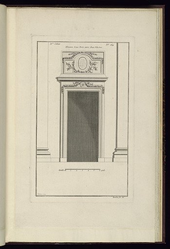 Elevation d une Porte entre deux Pilastres