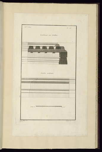 Entablement avec Modillons [et] Cornice architravée
