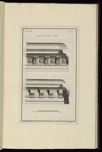 Corniche pour gallerie et vestibule
