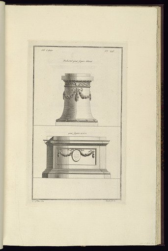 Piedestal pour figure debout [et] pour figure assise