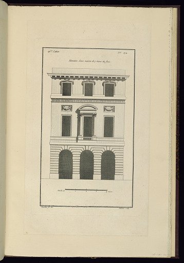 Elevation d'une maison de 7 toises de face