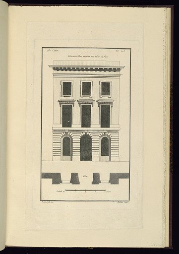 Elevation d'une maison de 7 toises de face