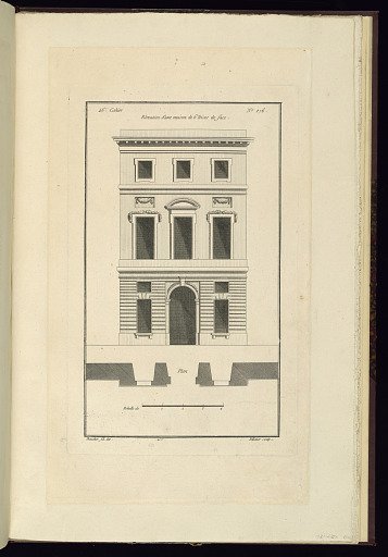 Elevation d'une maison de 6 toises de face
