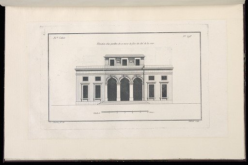 Elevation d'un pavillon de 12 toises de face du côté de la cour