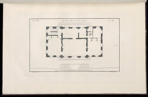 Plan d'un pavillon de 12 Toises de face