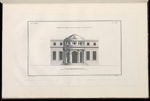 Elevation d'un Pavillon de 14 toises de face du còté du jardin
