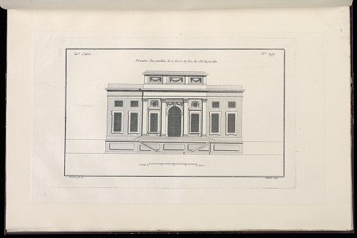 Elevation d'un pavillon de 12 toises de face du côté du jardin