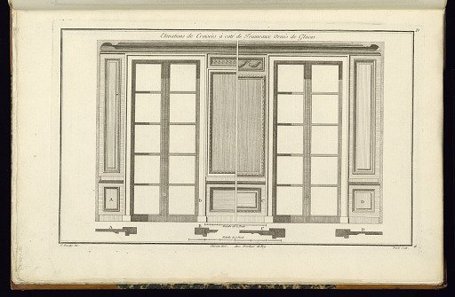Elevation de Croisées à coté de Trumeaux Ornés de Glaces