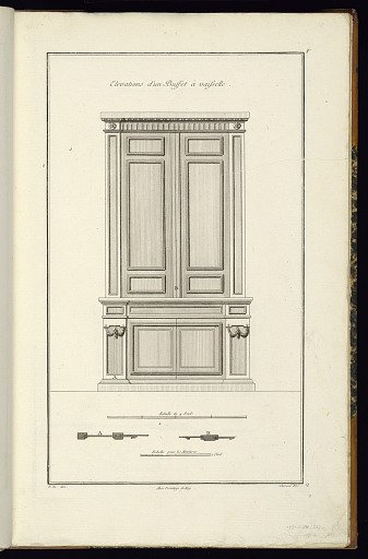 Elevations d'un Buffet à vaisselle