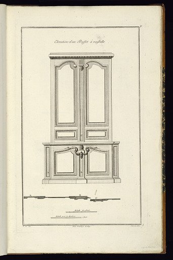 Elevation d'un Buffet à vaisselle