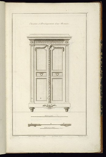 Elevation et Developpement d'une Armoire