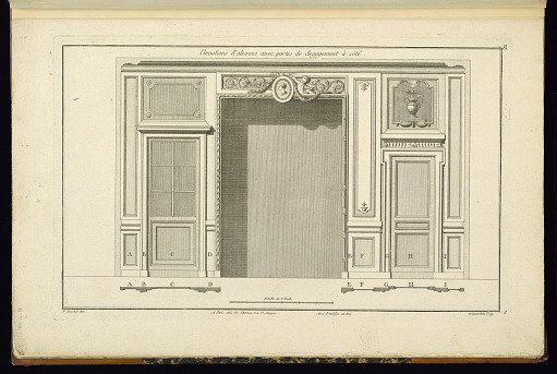 Elévations d'alcoves avec portes de dégagement à côté