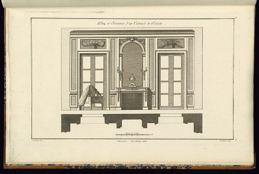 Plan et Elevation d'un Cabinet de Toilette