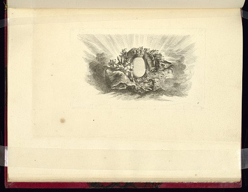 Vignette with a Blank Oval shield