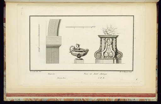 Imposte. Vase et Autel Antique.