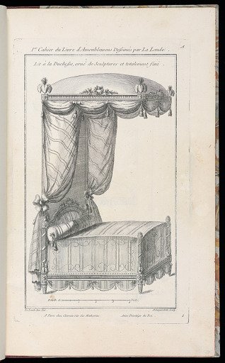 Lit à la Duchesse, orné de Sculptures et totalement fini