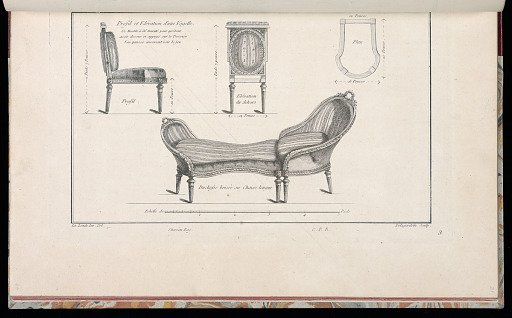 Profil et Elévation d'une Voyelle [et] Duchesse brisée ou Chaise longue