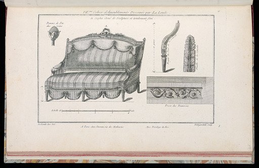 Sopha Orné de Sculpture et totalement fini