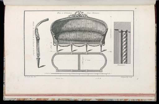 Plan et Elévation d'une Ottomane