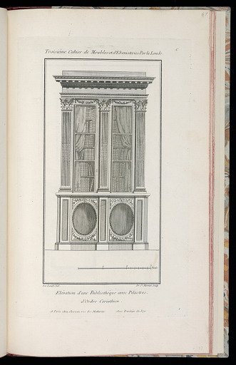 Elévation d'une Bibliothéque avec Pilastres d'Ordre Corinthien