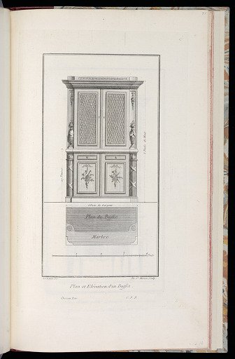 Plan et Elévation d'un Buffet