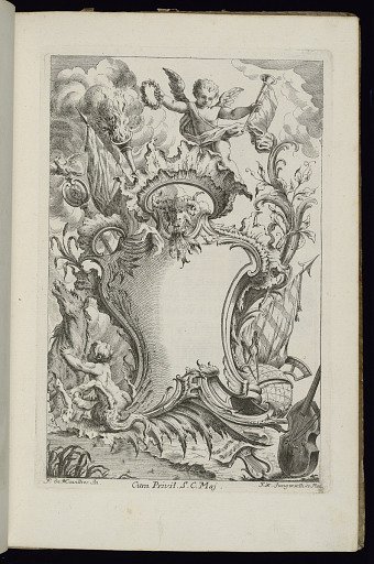 Cartouche with a Genius