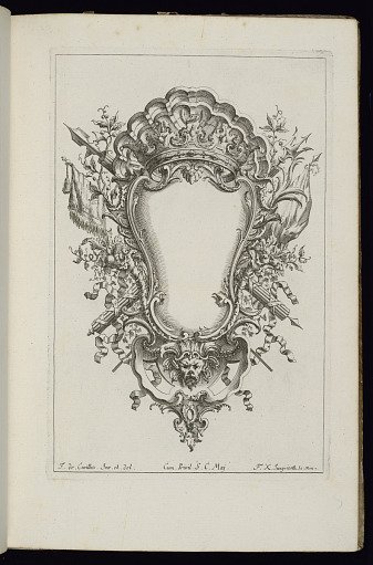 Cartouche Topped by Open Crown