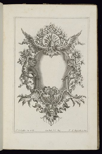 Cartouche Topped by Laurel Wreath