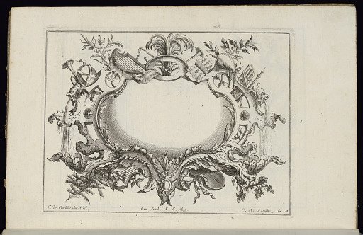 Cartouche with Musical Instruments