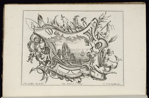 Cartouche with Young Tritons