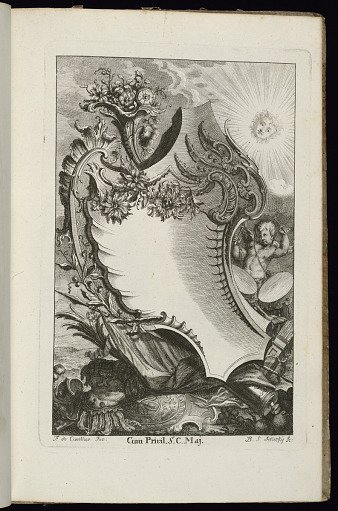 Cartouche with Cornucopia and Sun